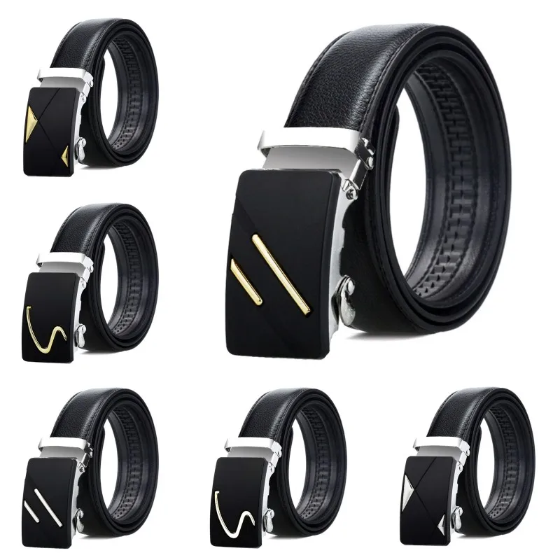 

Men Belts Automatic Buckle Belt Genune Leather High Quality Belts For Men Leather Strap Casual Buises For Jeans