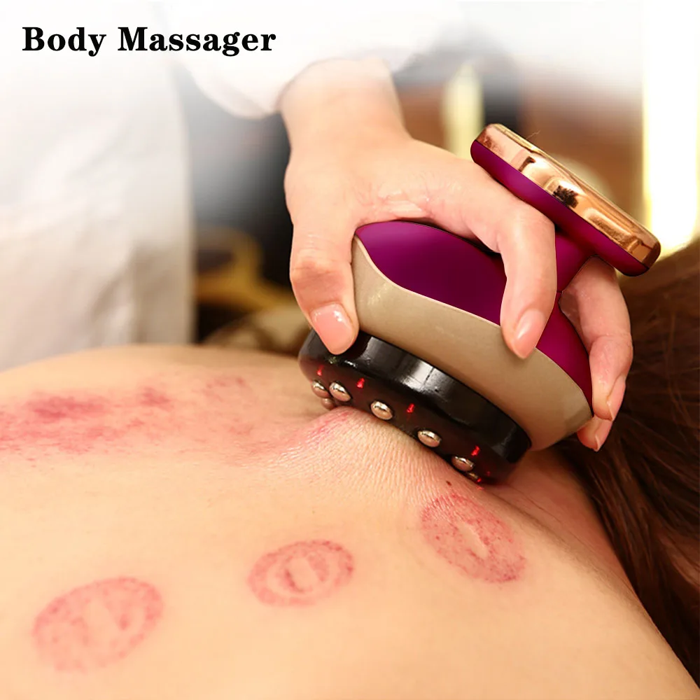 

EMS Electric Body Massager Cupping Massage Lcd Display Guasha Scraping Vacuum Cans Suction Cup Ir Heating Fat Burner Slimming