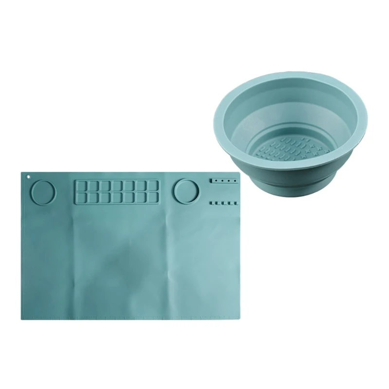

Silicone Painting Mat with Cup for Painting Art-Clay Non-Stick Art Pad