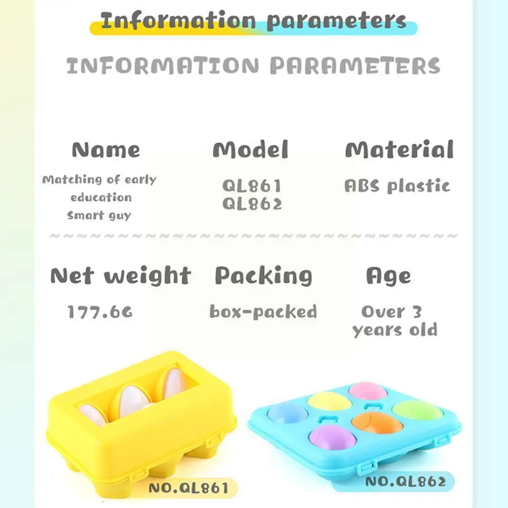 

Color Egg Shape Puzzle Geometric Figures Recognition Toys Early Wooden Education Montessori Toys Inserted Learning Puzzle B3n2