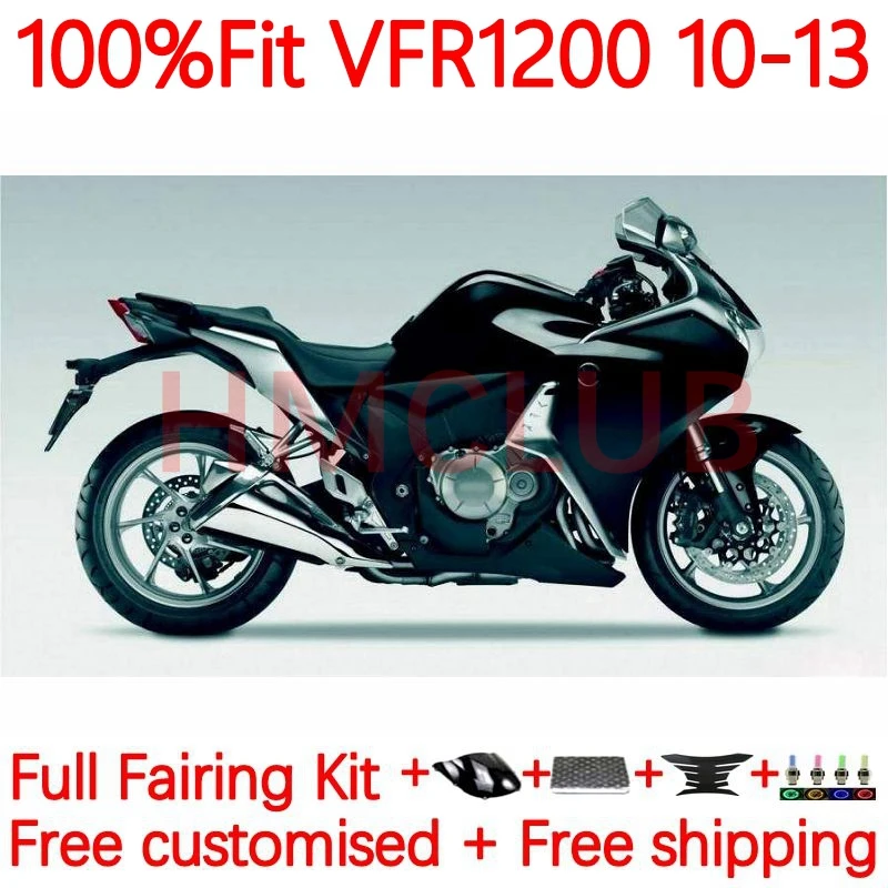 

OEM инъекция для HONDA VFR1200RR плоская черная blk VFR-1200 VFR 1200 RR 2010 2011 2012 VFR1200 RR 10 11 12 13 обтекатель 15No.49