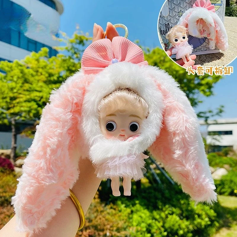 

Bunny Heart Phone Chain Korean INS Punk Cute Keychain Y2K Fashion Jewelry Cute Keychain Dolls Pendant Accessories Gift