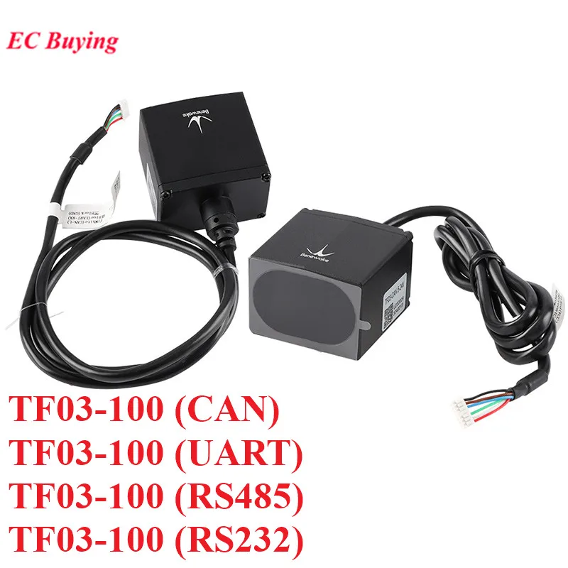 

TF03-100 Laser Lidar LiDAR Ranging Finder Sensor Module 100m Rang UART/CAN/I2C RS485/RS232 TTL ToF IP67 Waterproof 905nm LD