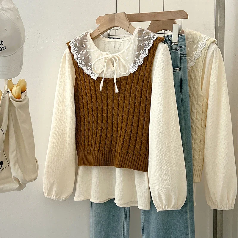 Милый стильный шикарный женский комплект из двух предметов MiiiiX свободная