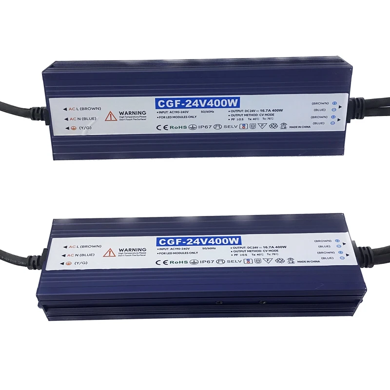 

Waterproof Lighting Transformers AC 220V To DC 12 V 24V LED Driver Power Adapter 400W Rainproof Power Supply For Outdoor Modules