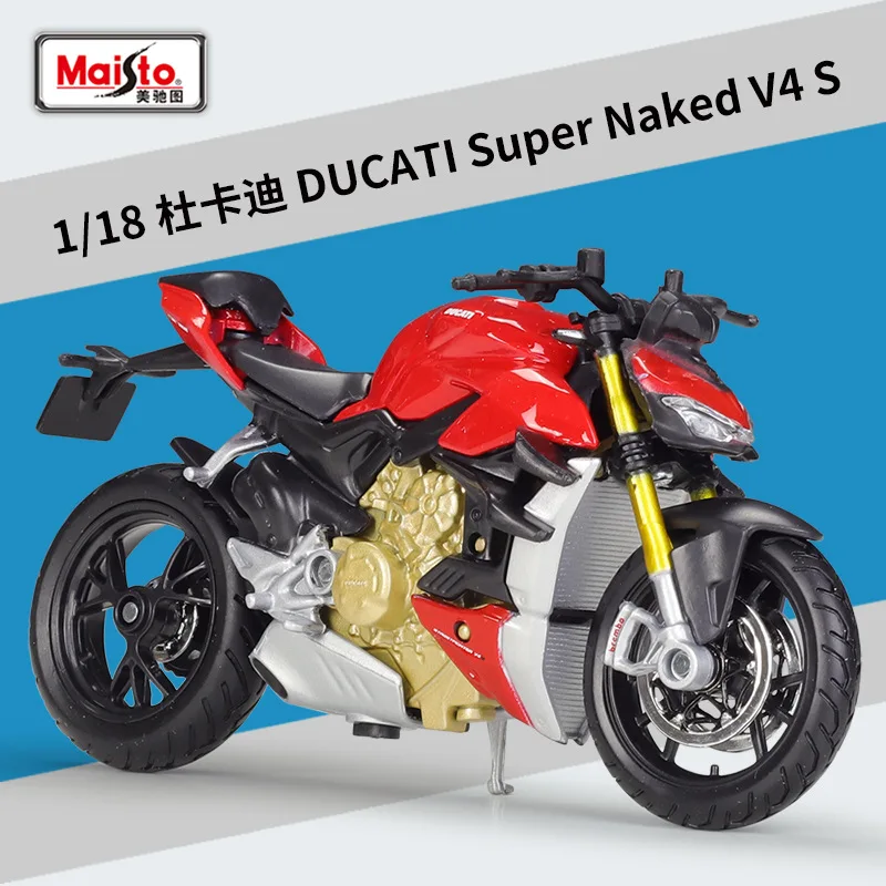 

Модель мотоцикла Maisto 1:18 Ducati Super Naked V4 S, литые статические автомобили из сплава, Декоративные Коллекционные игрушки