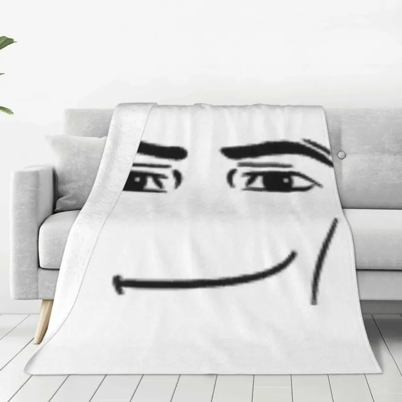 

Man Face Flannel Blankets Quality Super Arrogant Funny Throw Blanket Autumn Travelling Couch Chair Sofa Bed Aesthetic Bedspread
