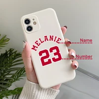 customize basketball numbers diy case for iphone 13 12 11 pro max se 8 7plus x xs xr mini silicone soft case name cover