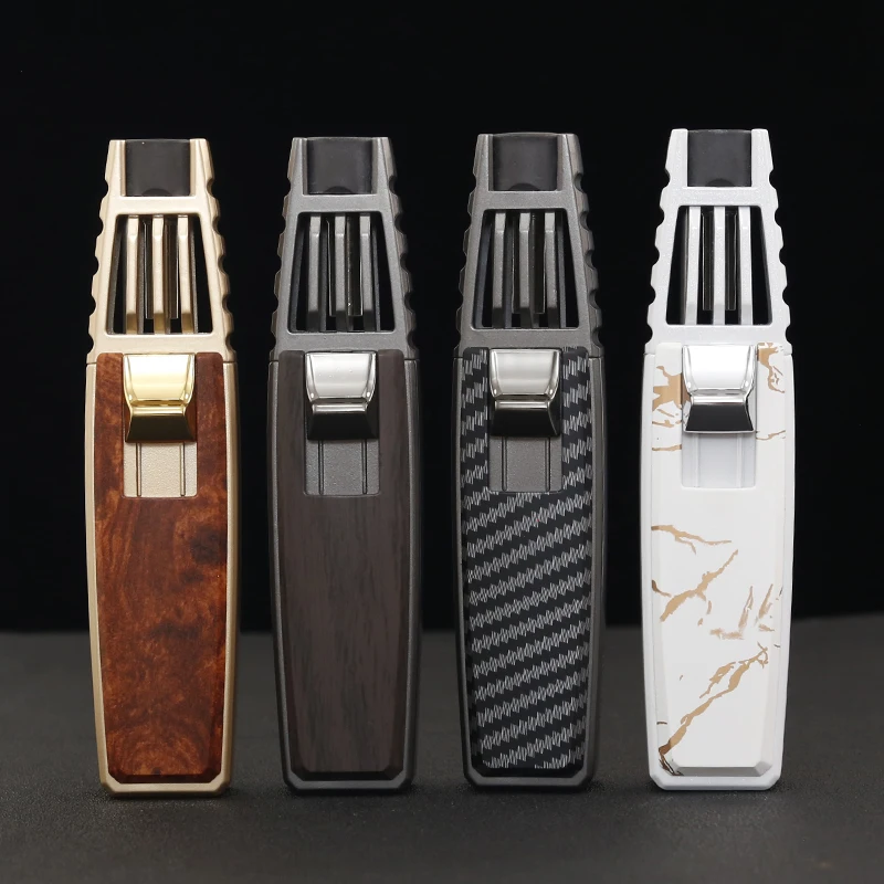 

JOBON Metal Multi-Function Outdoor Windproof Butane Gas Lighter, Turbine Torch Blue Flame Cigar Lighter, Barbecue Camping Helper