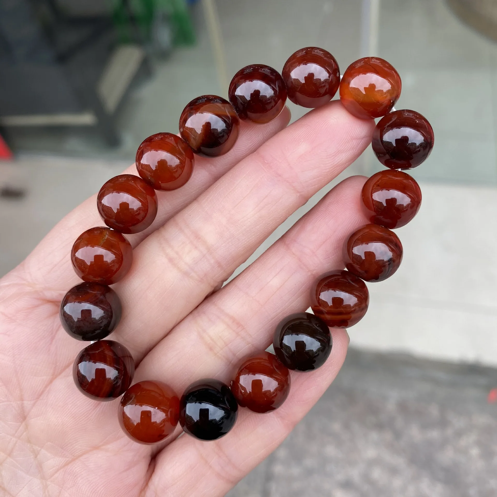 

Wholesale natural dream agate 6mm 8mm 10mm 12mm round beads 18.5cm barcelet