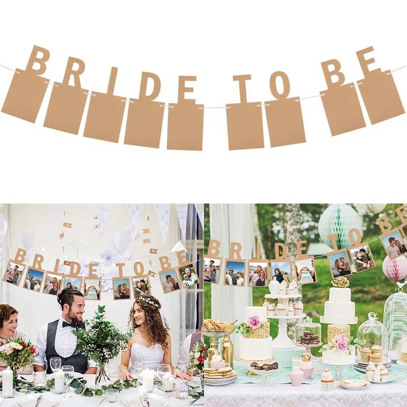 

Bride To Be Photo Banner Wedding Bunting Garland Flags Bachelorette Party Decoration Engagement Hen Night Bridal Shower Supplies