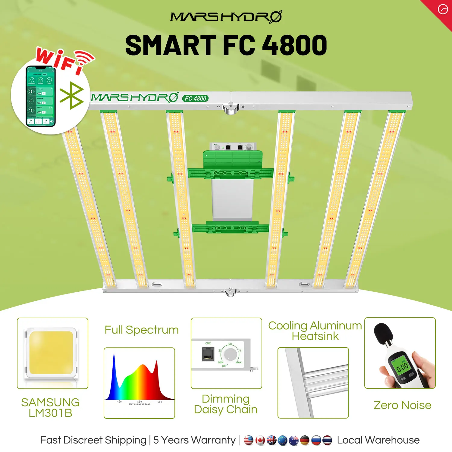 

Mars Hydro FC 4800 480W LED Grow Light Strip Bar Full Spectrum Veg Flower Commercial Medical Indoor Lamp Indoor Hydroponics