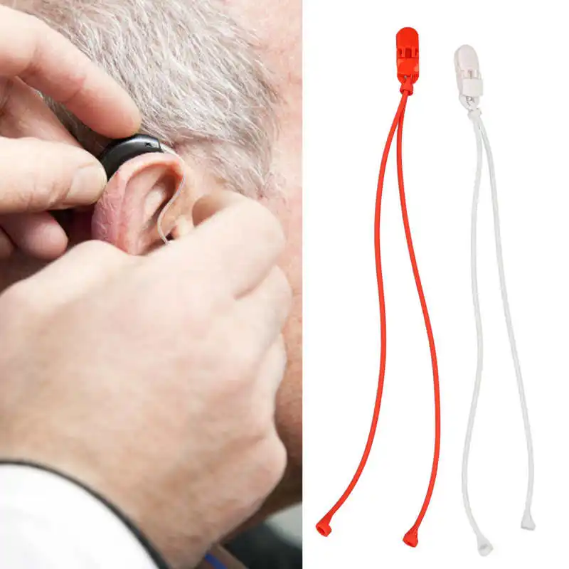 

2Pcs Hearing Aid Lanyard Comfortable Wear Very Elastic Anti Lost Hearing Aid Lanyard for Clip Thin Collar for Children Kids