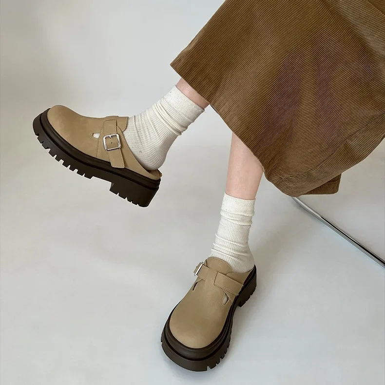 Женские туфли 2023 низкие женские тапочки роскошные на платформе новые