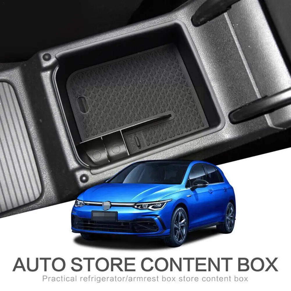 

Car Center Control Armrest Storage Glove Box Card Phone Coin Holder Organizer For Golf 8 M K8 G TI GTE R2019-2021 N2L8