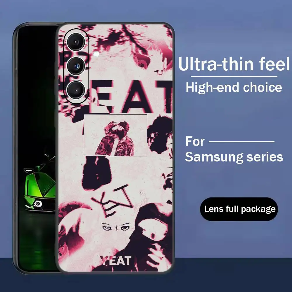 Фото Модный чехол для телефона Singer Trendy Yeat Lyfestyle, черный, силиконовый, мягкий, для Samsung Galaxy A73, A72, A71, A70, A53, A52, A51 №4