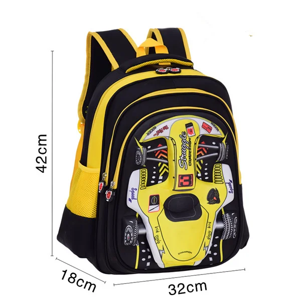 

Детский рюкзак с 3D рисунком, легкий дорожный ранец для девочек с мультяшным автомобилем, школьная сумка 2 размера