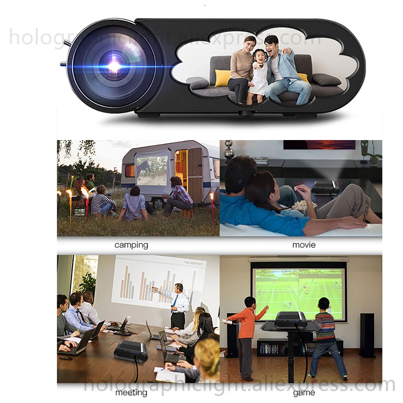 Portable Home Media Video Player MINI Projector Smart TV The