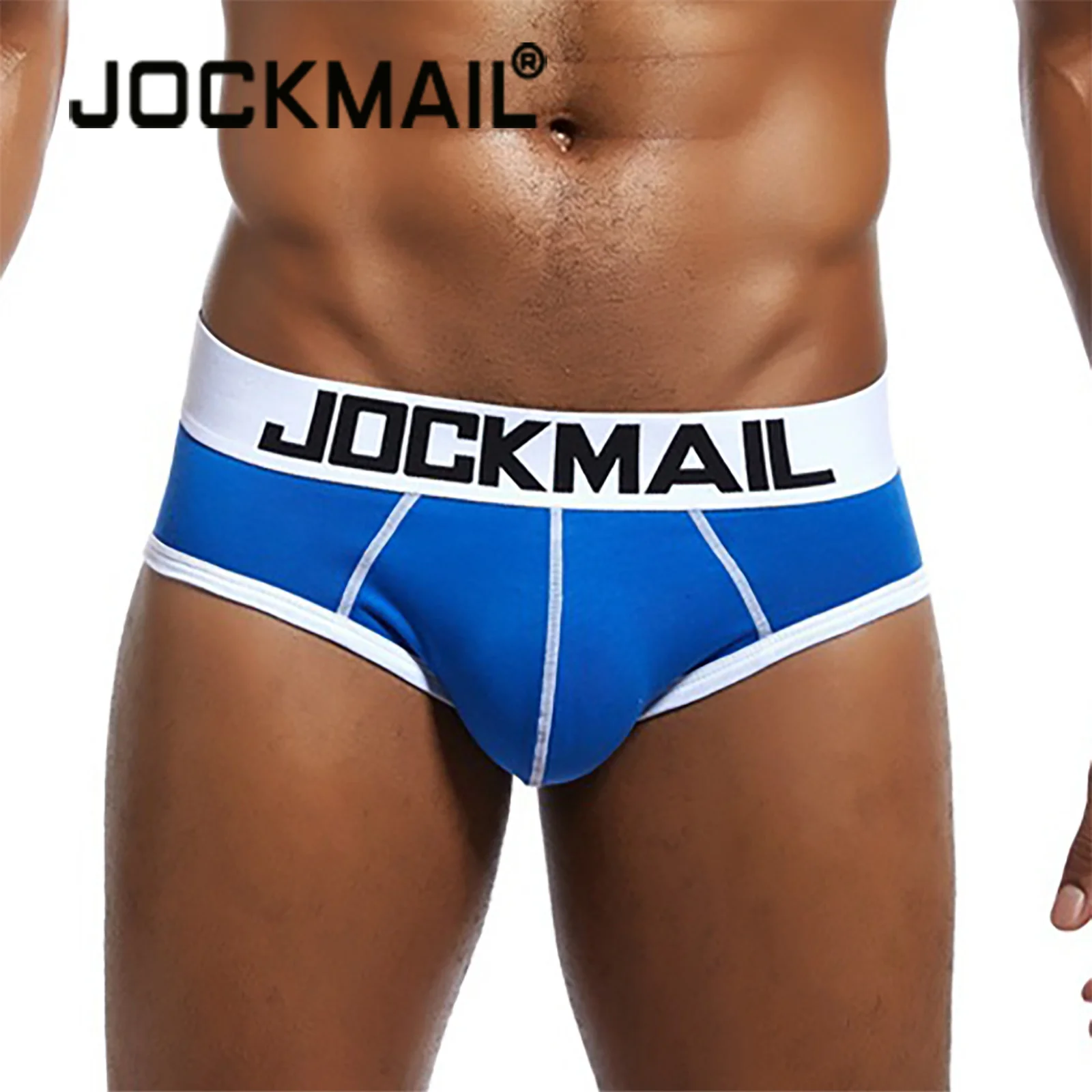 

Трусы-брифы Jockmail мужские с низкой посадкой, пикантное нижнее белье, хлопковые трусы из сетчатой ткани, дышащие, без застежки, лето