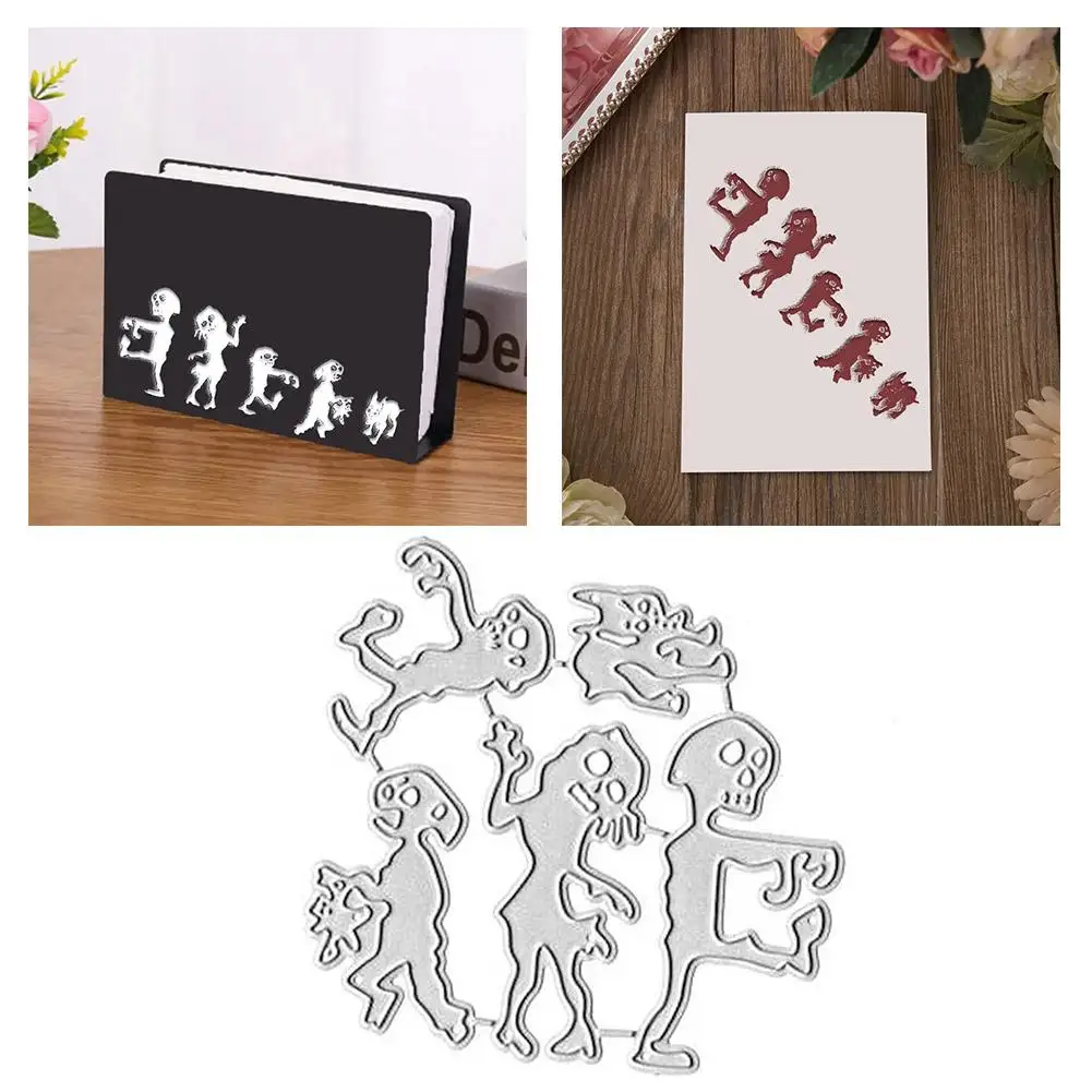 

Halloween Skeleton Skull Decoration Metal Cutting Dies Cut Craft Embossing Cards Scrapbook Paper DIY Handmade Die Craft F3W7