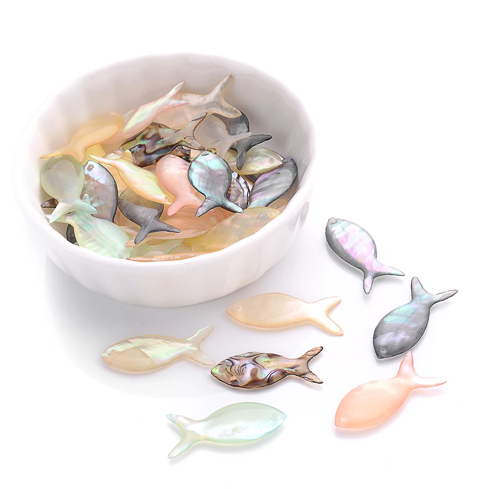 Бусины-подвески в виде рыбок 24 х10 мм 2 шт