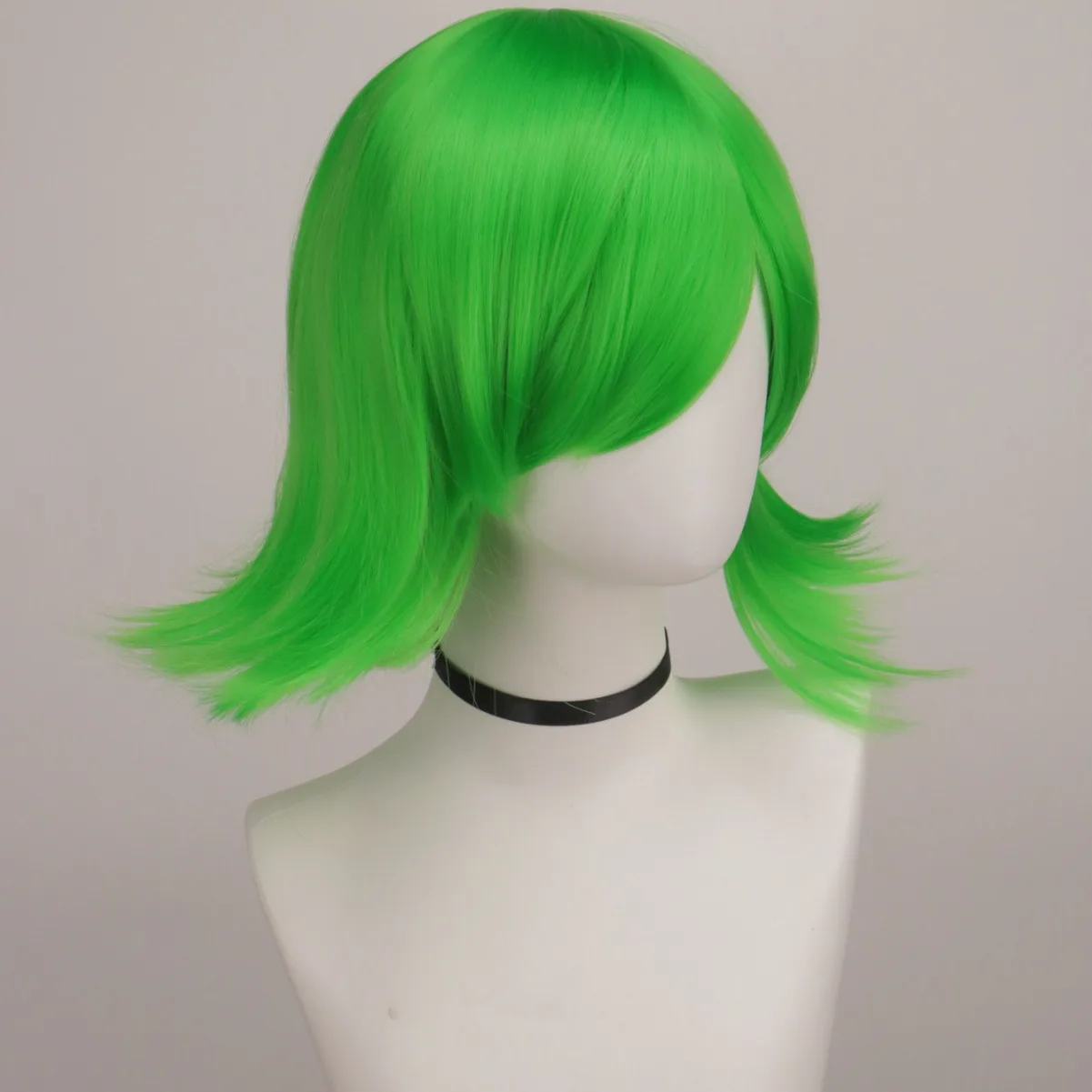 QQXCAIW аниме Joy Blue короткий парик для девочек и женщин Inside Out Disgust косплей зеленые
