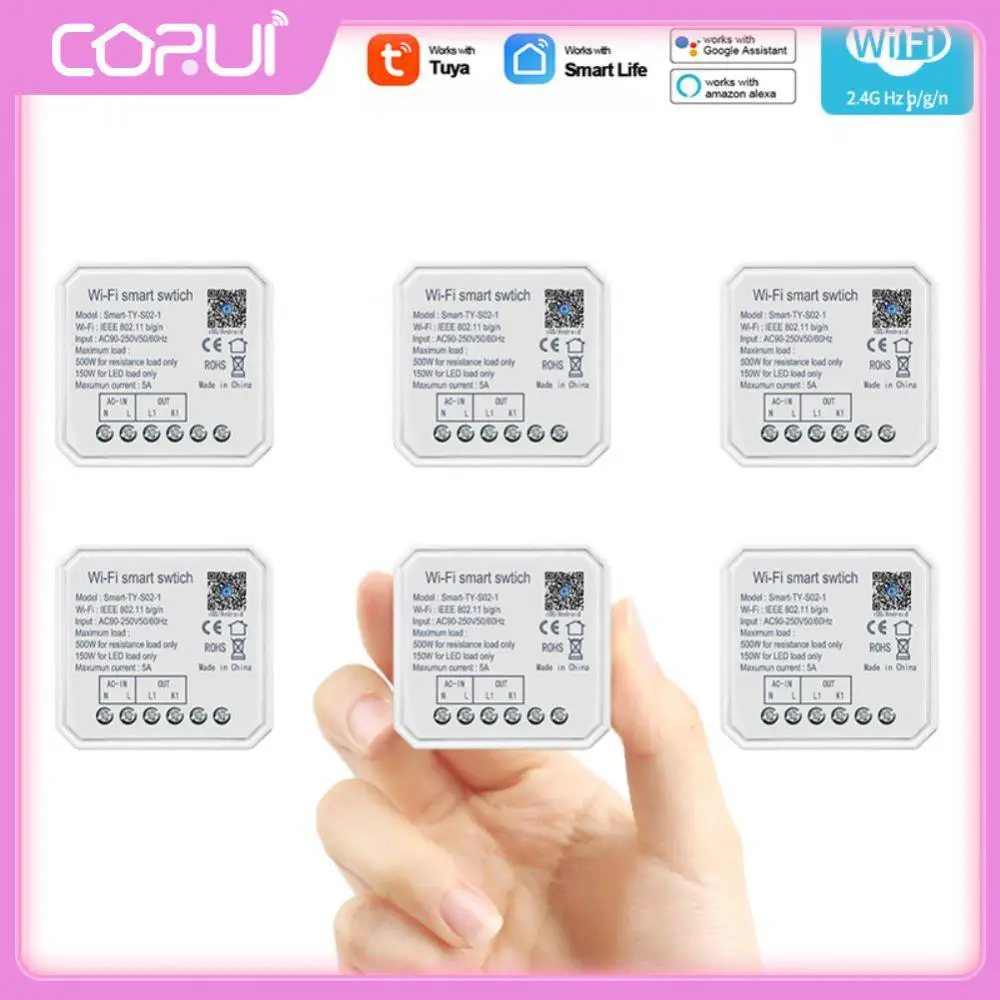 

Smart Life Mini Switch Module Tuya Sanrt Wireless Breaker Wifi Remote Control Smart Light Switch Smart Home