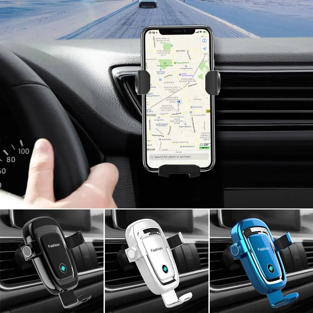 

Зажим для телефона автоматический зажим для приборной панели автомобиля гравитационное индукционное зарядное устройство зарядная док-ста...