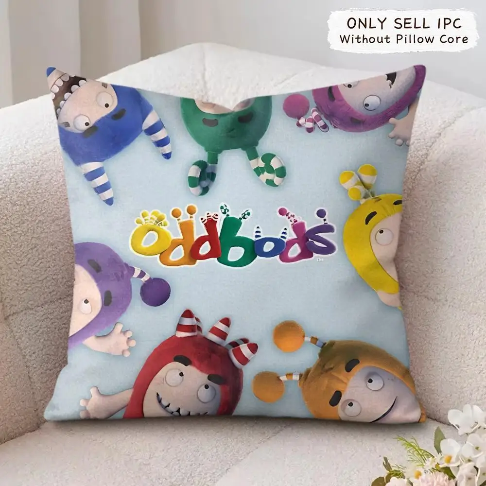 Фото O-Oddbods Милая декоративная наволочка с мультяшным рисунком, квадратная, 40x40 см, для дивана, спальни, гостиной, домашнего декора. №3