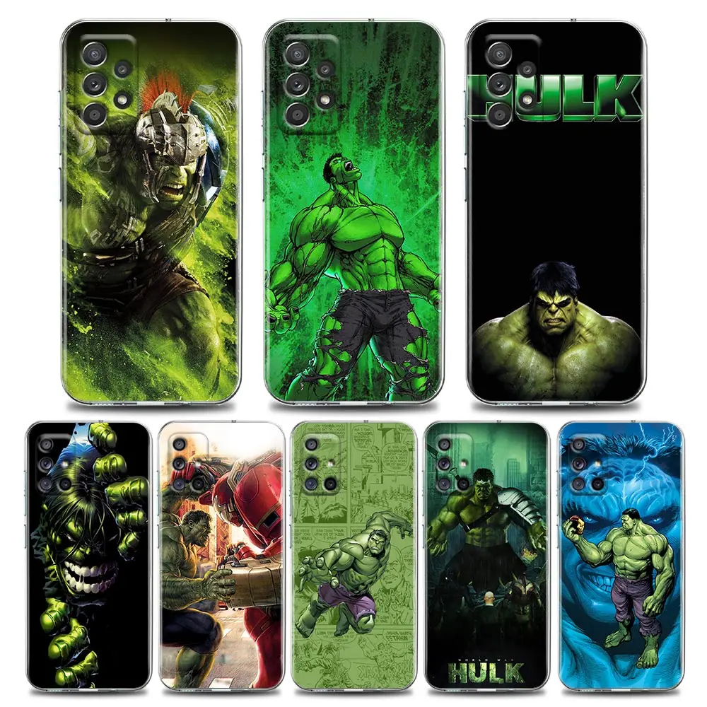 

Marvel Hero Hulk Clear Soft Case For Samsung Galaxy A72 A52 A32 A22 A73 A53 A71 A51 A41 A31 A21s Silicone Case Cover