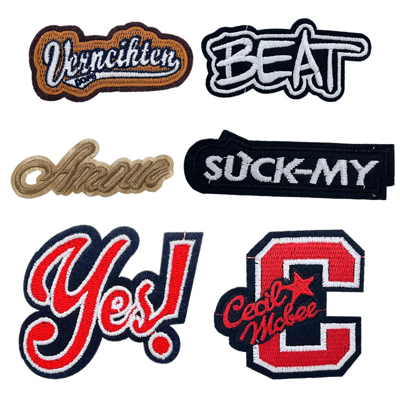 29 букв патчи с вышивкой для одежды детей плавкие аниме наклейки и