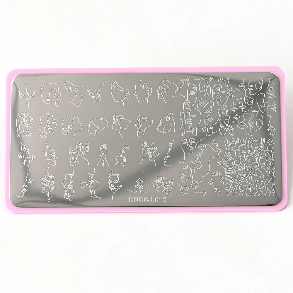 

12cm Nail Art Templates Stamping Plate Geometry Line/Animal DIY Image Stencil Snake Shape Designs Nails Printing Templates PL23#