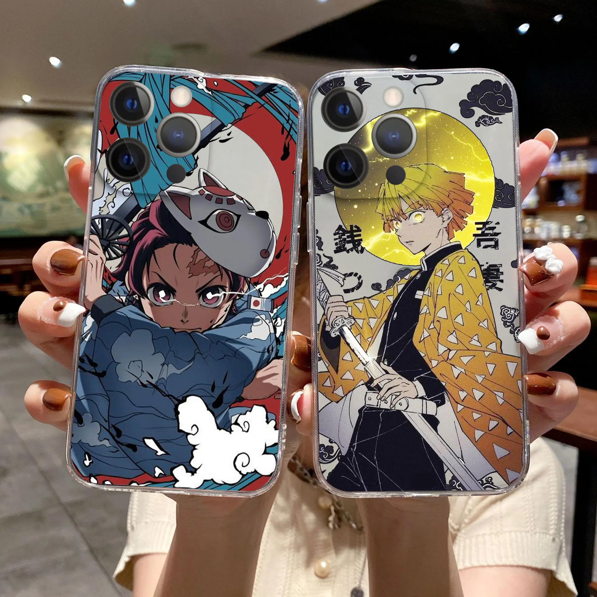 

Kamado Nezuko Kimetsu No Yaiba Demon Slayer Phone Case For iPhone 11 12 13 14 Pro Max X XR XSMAX X 8 7 14 Plus Clear Soft case