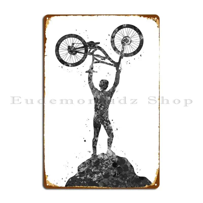 Горный велосипед для скоростного спуска металлическая табличка клубный