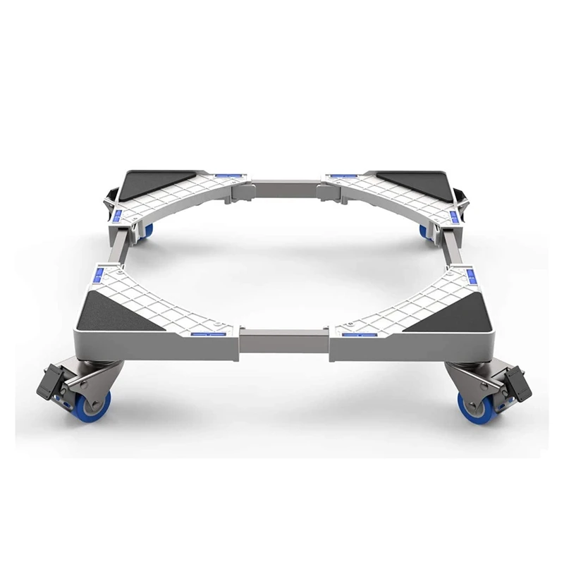 

Washing Machine Stand,With 4 Swivel Wheels,Adjustable Length, Load 300Kg Anti Vibration Noise Reduction For Fridge/Dryer