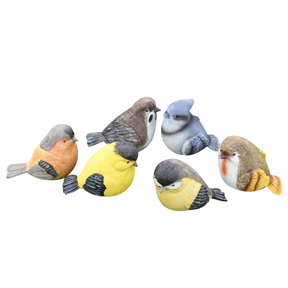 

6 шт., декоративные скульптуры для дома, офиса, мини-сада (смешанный стиль)