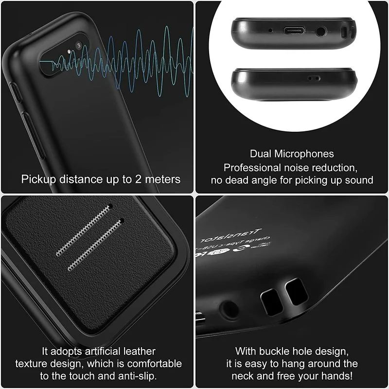 T16 AI Voice Real Time Translator 138 Multi Online Languages Voice-Record 3.1 Inch Big Touch Screen Learning Conversion T12 | Электроника