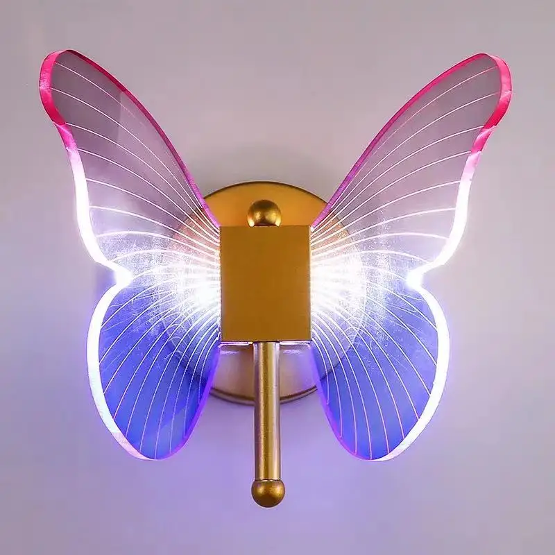

Colorful Butterfly LED Wall Light for Living Room Interior Bedroom LED Wall Lighting Fixture indoor Wall Sconce for Home