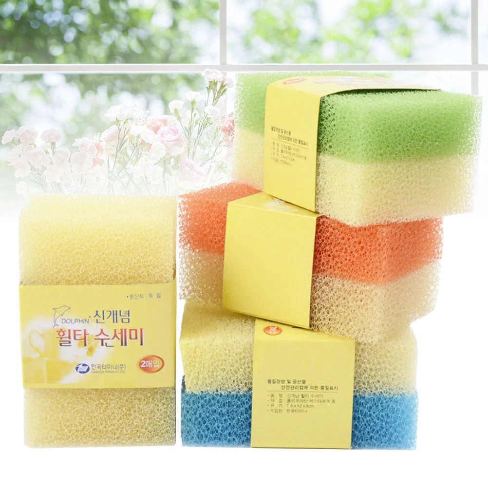 

10 Pcs Cleaning Sponge Sponges Dish Scrubber Scrubbing Pads Dishes Household Kitchen Daddy Dishwasher