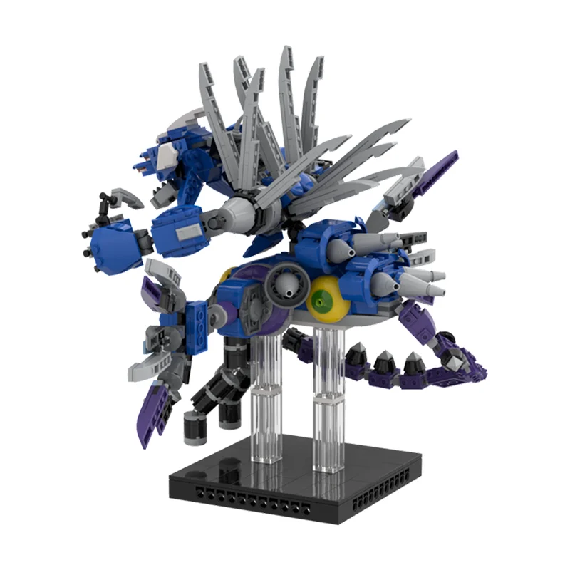 Фото 948 деталей MOC Металлическая модель Ежика-Повелителя, строительные блоки, рождественский подарок, набор для сборки, творческий конструктор, идея для творчества и образования на день рождения, DIY №1