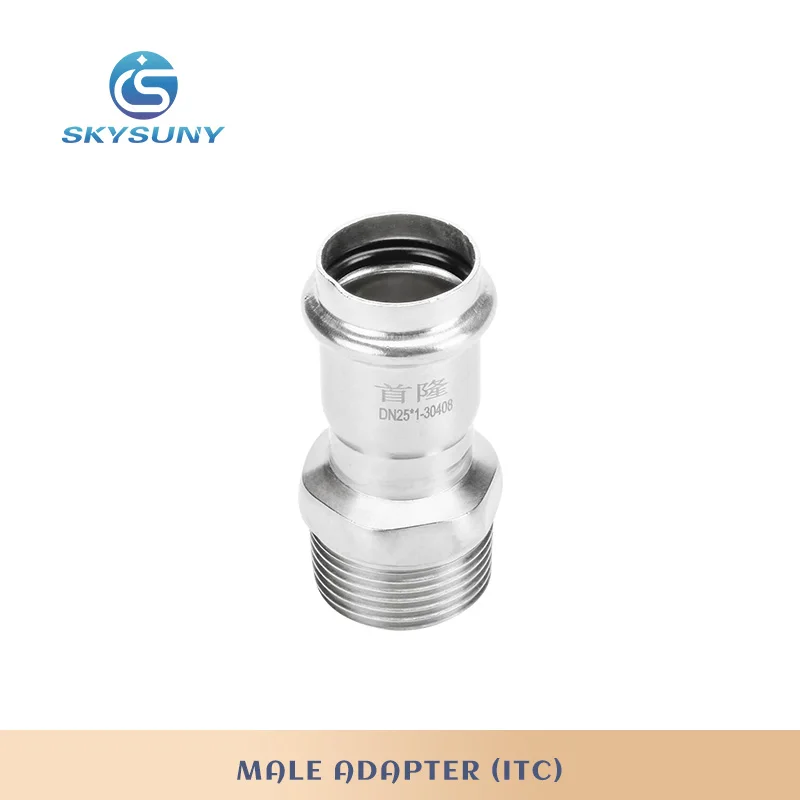 

304 stainless steel male thread straight through stainless steel pipe fittings Food grade outer teeth jamming direct drinking wa