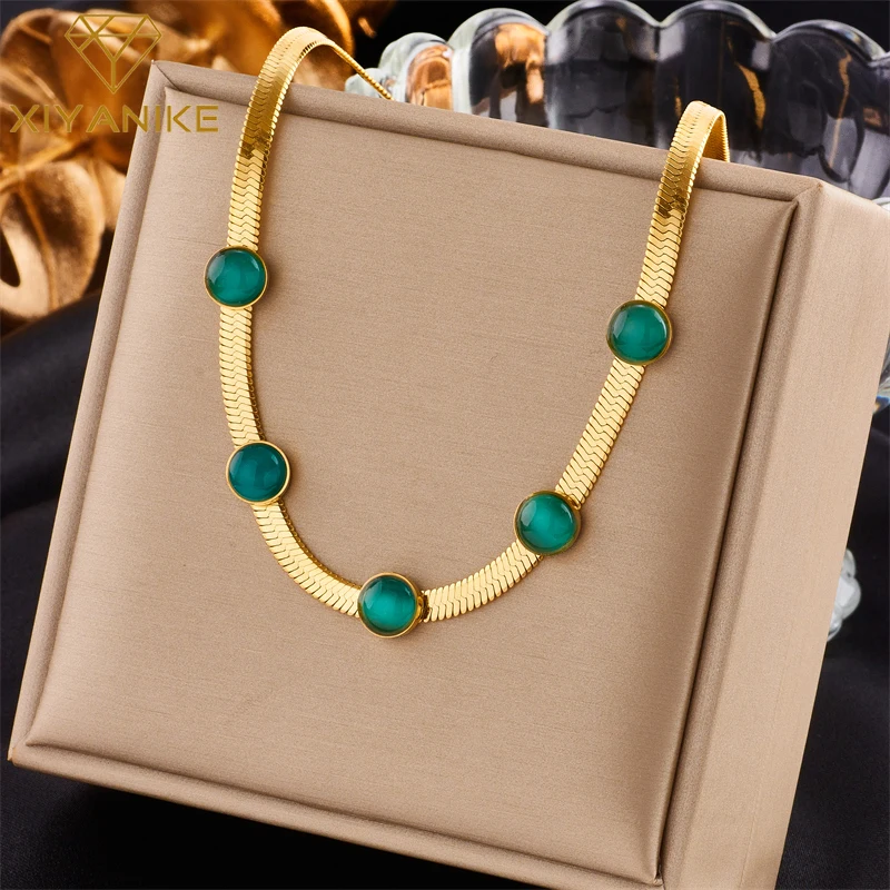 Ожерелье XIYANIKE из нержавеющей стали 316L для женщин винтажное ожерелье в стиле
