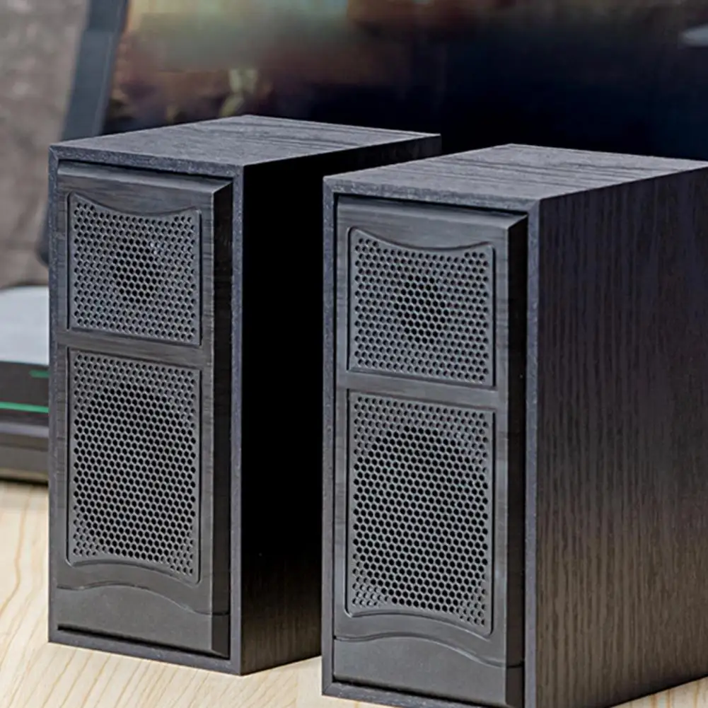 

Деревянные динамики, 1 пара, полезные легкие настольные компьютерные динамики с питанием от USB для ноутбука