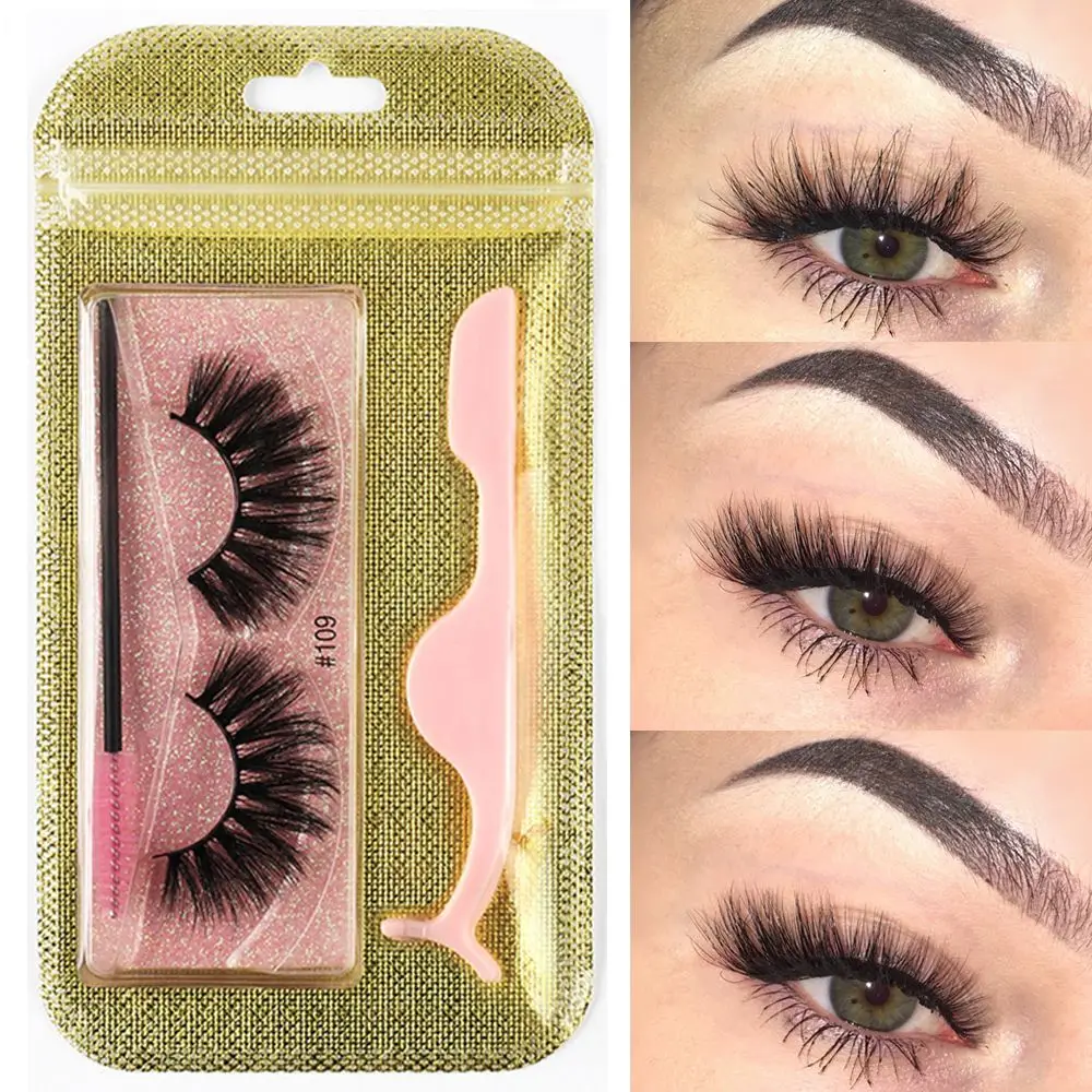 

1 Набор 3D накладные ресницы из норки перекрещивающиеся натуральные длинные ресницы легкие искусственные норковые ресницы ручной работы