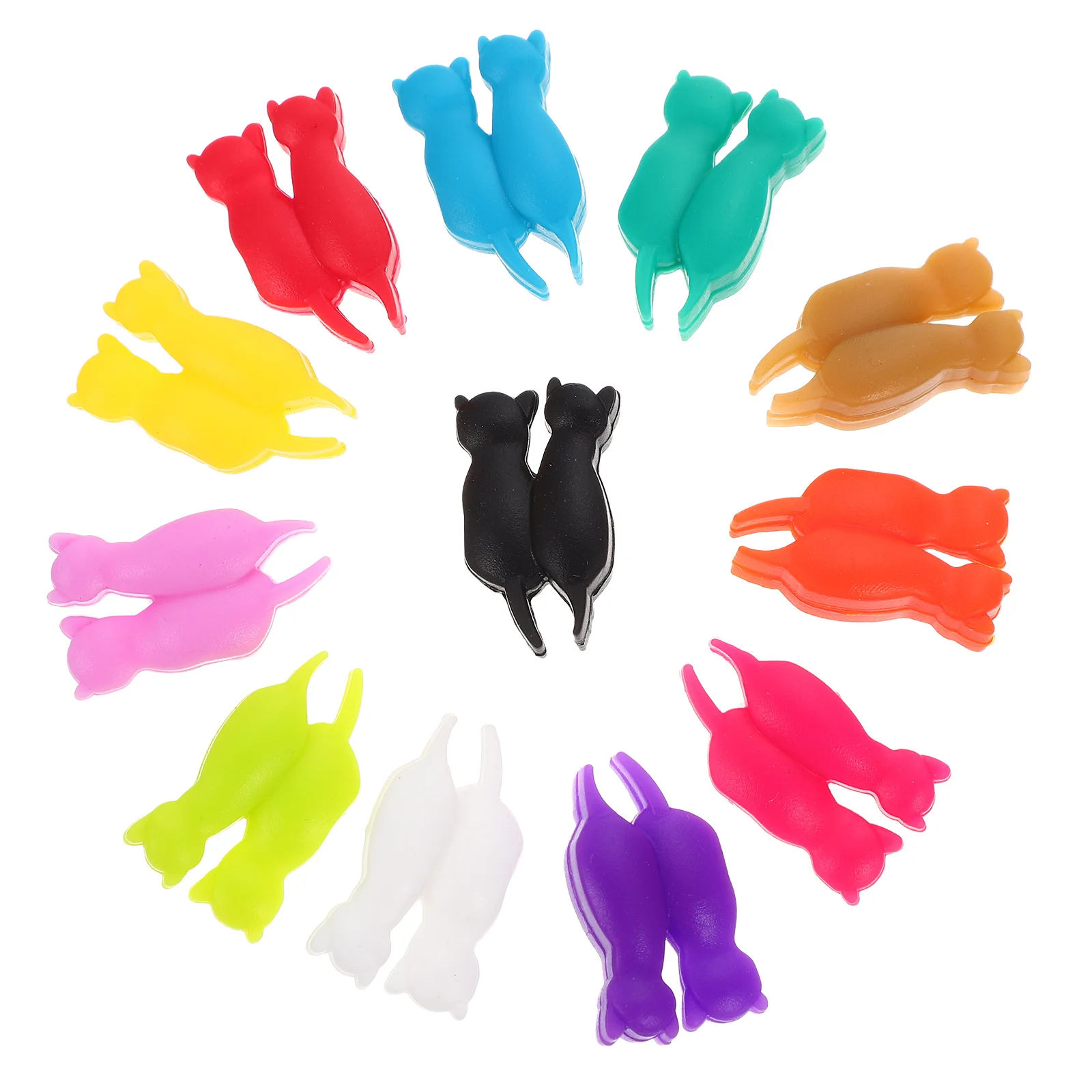 

12 Pcs Glass Marker Cups Silicone Charms Accessories Party Decor Silica Gel Lovely Clip