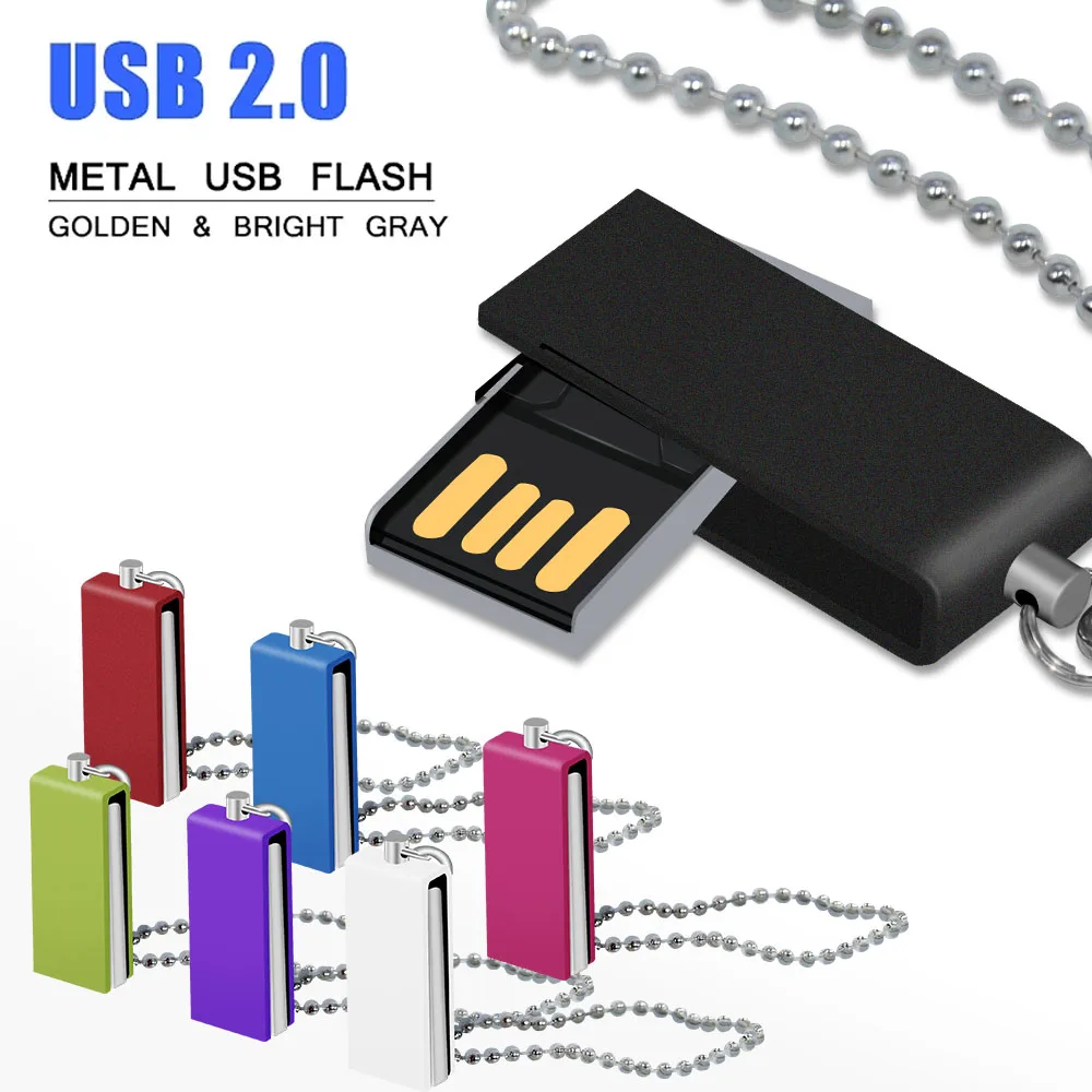 

Pendrive 32GB 64GB USB Flash Drive 16GB 8GB Memory Stick waterproof usb2.0 Rotating Flash Disk for gift(over 10pcs free logo)