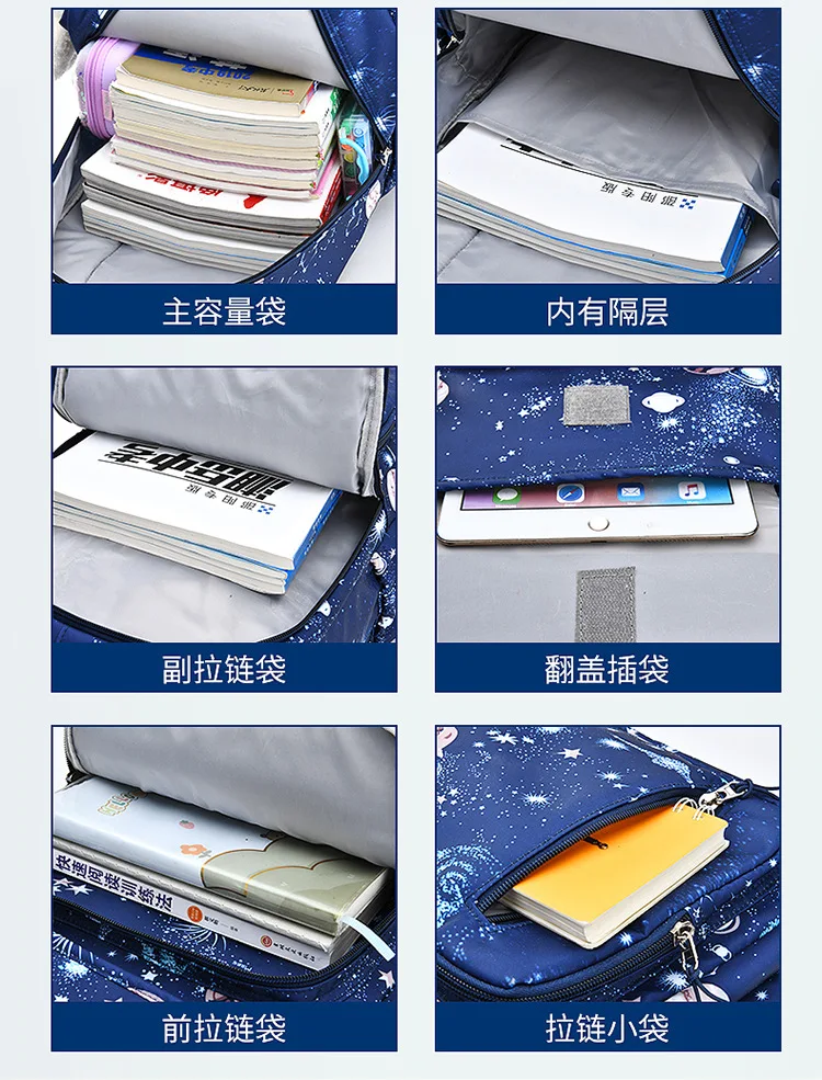 Korean Cute School Bags Senior Grade 1-3-6 Mochilas for Girls rinting Children Bag Pack Primary High School Students Backpacks