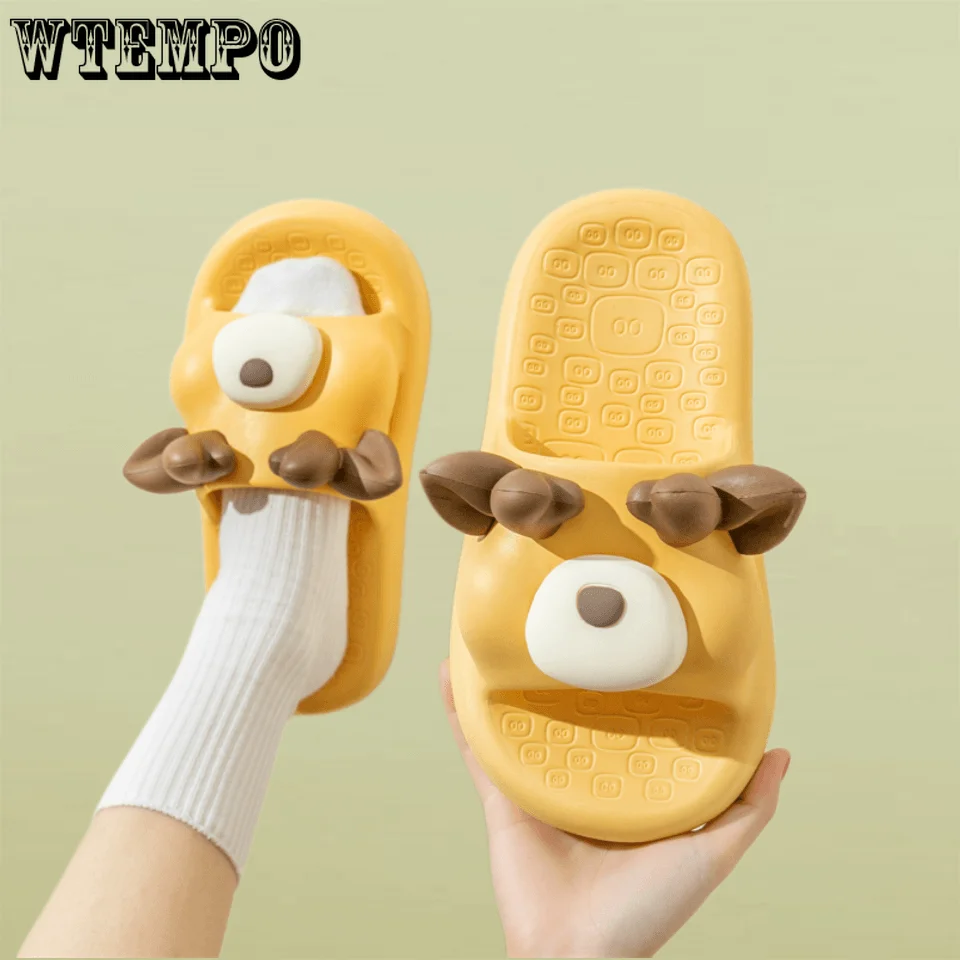 

WTEMPO Women's Thick Slippers Pig Flip Flops Indoor Non Slip Girl Slides Ladies Summer Soft Shoes Wholesale Dropshipping