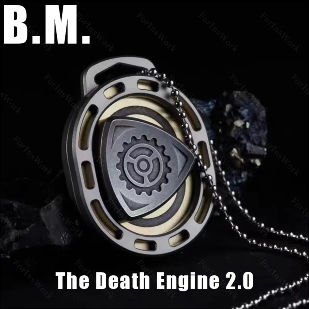 B.M. Металлическая титановая игрушка-Спиннер Двигатель смерти 2 0