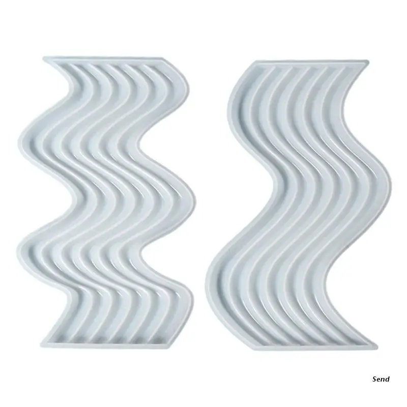 

Bathroom Kitchen Wavy Bar Wall Brick Sticker Mold Special-shaped Wave Combination Mold for Bedside Table Bookshelf